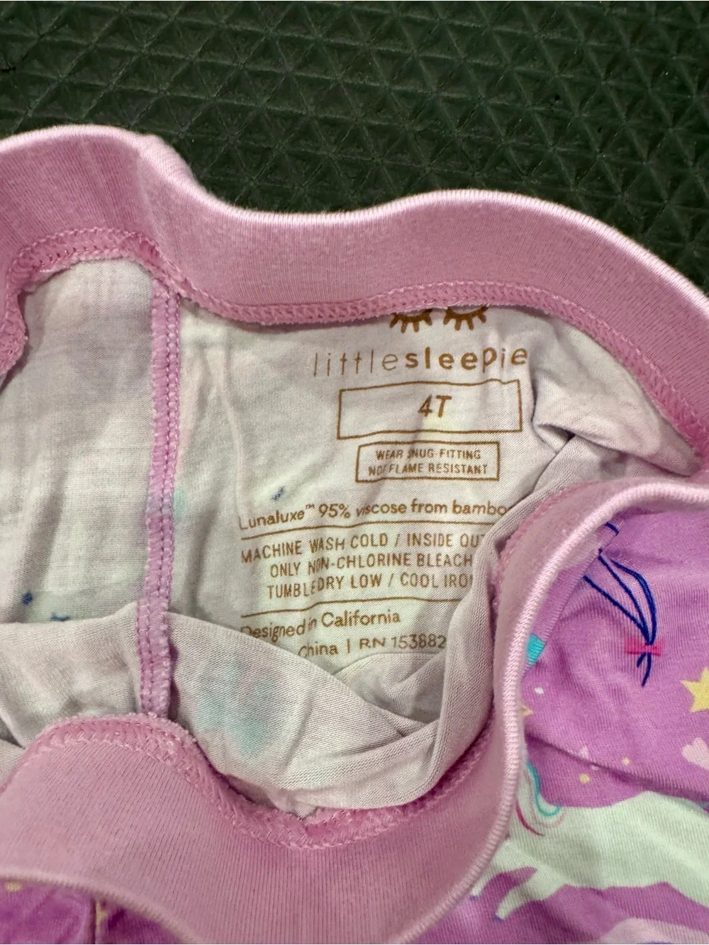 Little Sleepies Purple Unicorn & Multi Floral Short Pajama Set